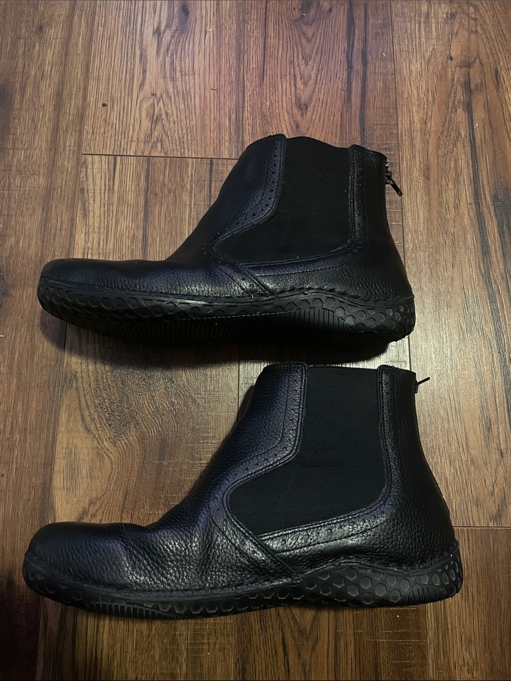 Alegria Men's Jony Black Leather Slip-On Chukka Ergonomic Comfort Boots Sz 47/14 - Picture 2 of 10